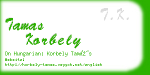 tamas korbely business card